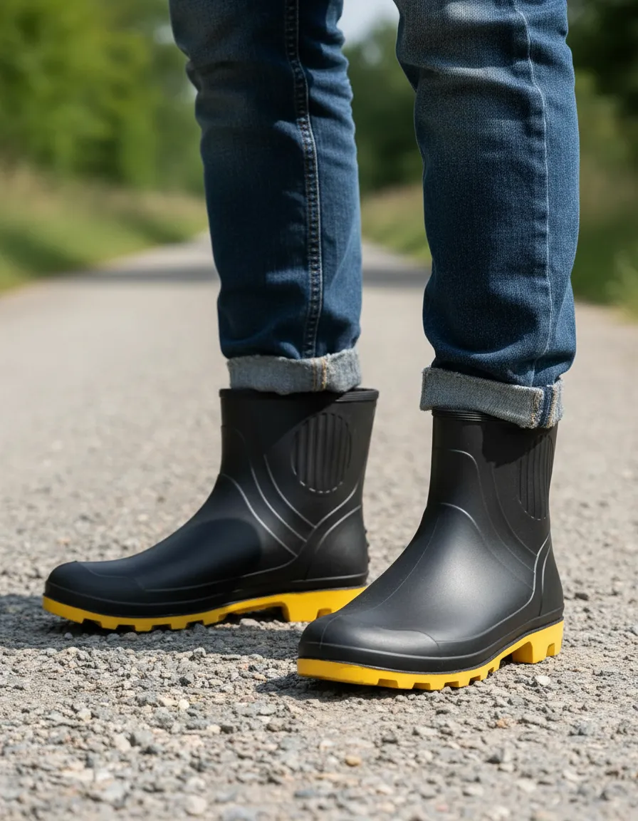 BOTA PVC CANO CURTO PRETA PEGA FORTE CA 46452 - Image 2