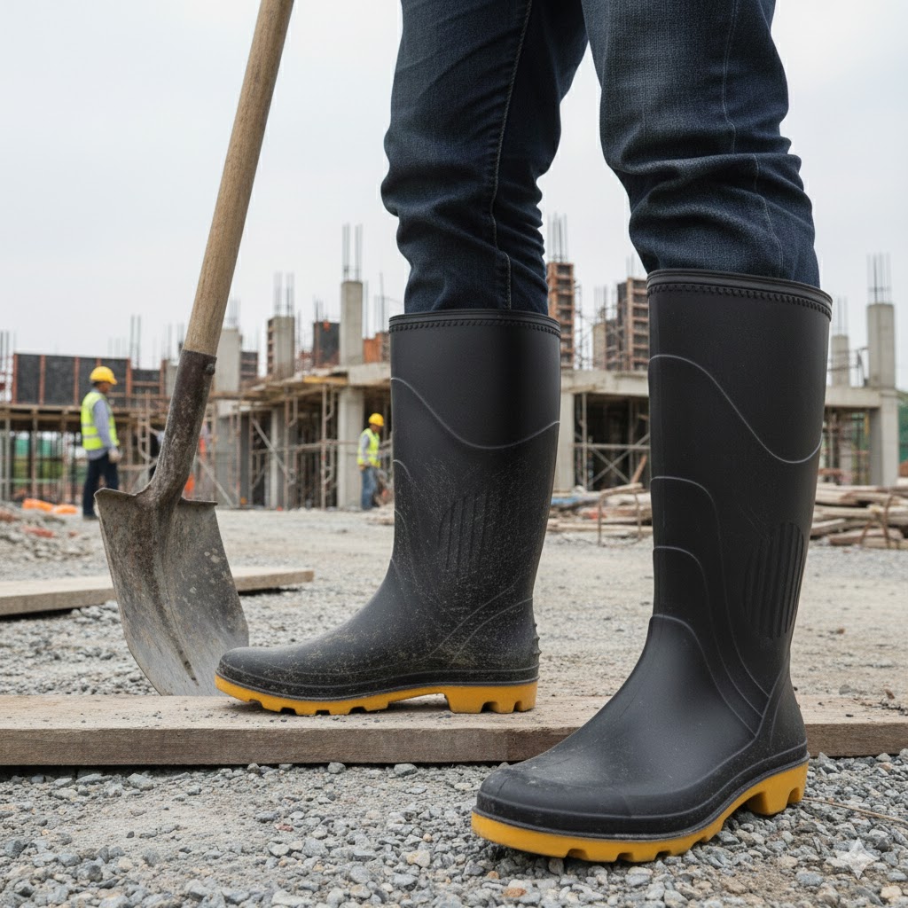 BOTA DE PVC PRETA CANO MÉDIO PEGA FORTE CA 36.103 - Image 2